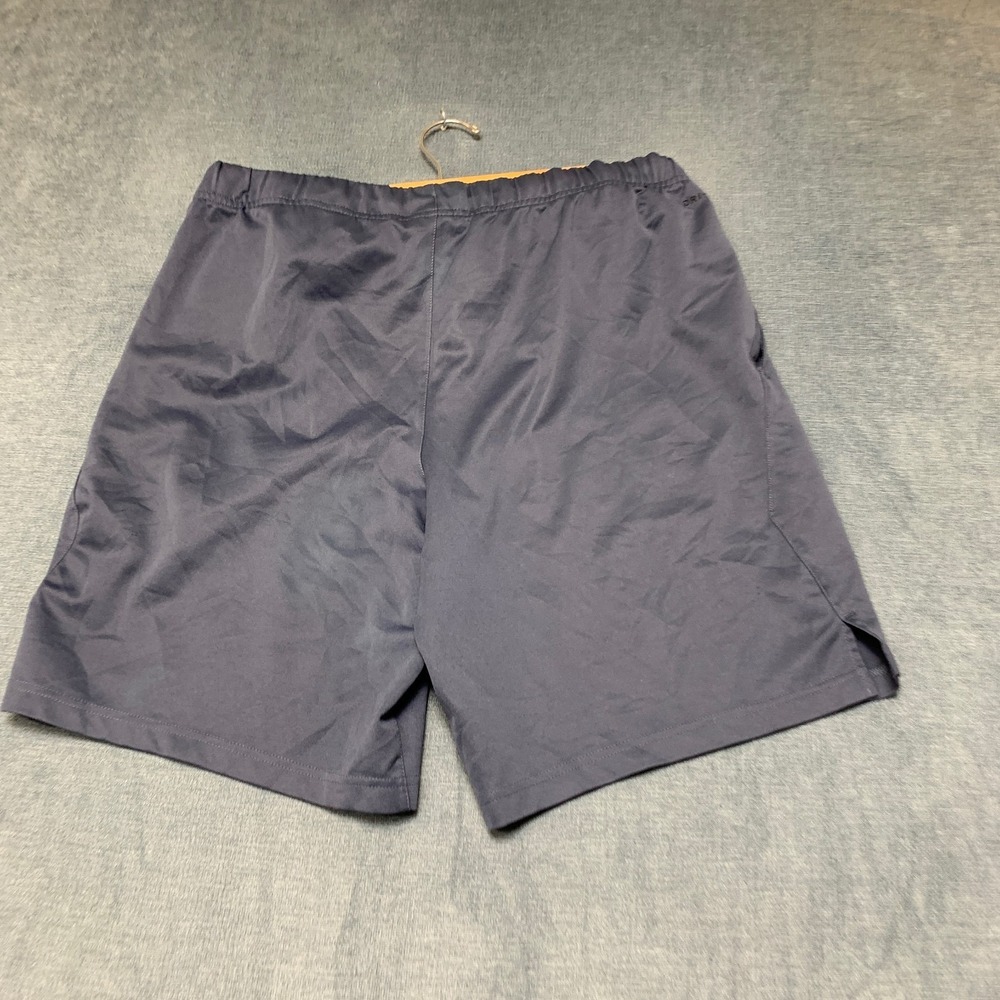 Nike Dri-Fit Athletic Shorts Mens XL Blue Swoosh Drawstring Side Slit Training